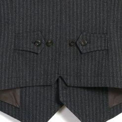 HANSEN GARMENTS WILLIAM | Lapel Waistcoat | Grey Pin -HANSEN SHOP william lapel waistcoat grey pin hansen garments 195386