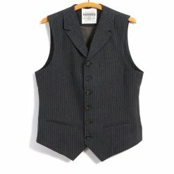 HANSEN GARMENTS WILLIAM | Lapel Waistcoat | Grey Pin
