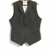 HANSEN GARMENTS WILLIAM | Lapel Waistcoat | Khaki Pin -HANSEN SHOP william lapel waistcoat khaki pin hansen garments 414597