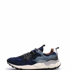 Flower Mountain YAMANO 3 | Suede & Canvas Sneaker | JP Print Navy/Black -HANSEN SHOP yamano 3 suede canvas sneaker jp print navyblack flower mountain 362555